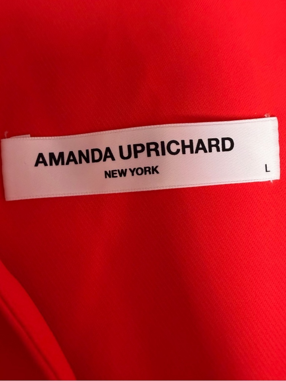 Amanda Uprichard Allora Red V-Neck Tie-Shoulder Mini Dress Sz L - Picture 8 of 12